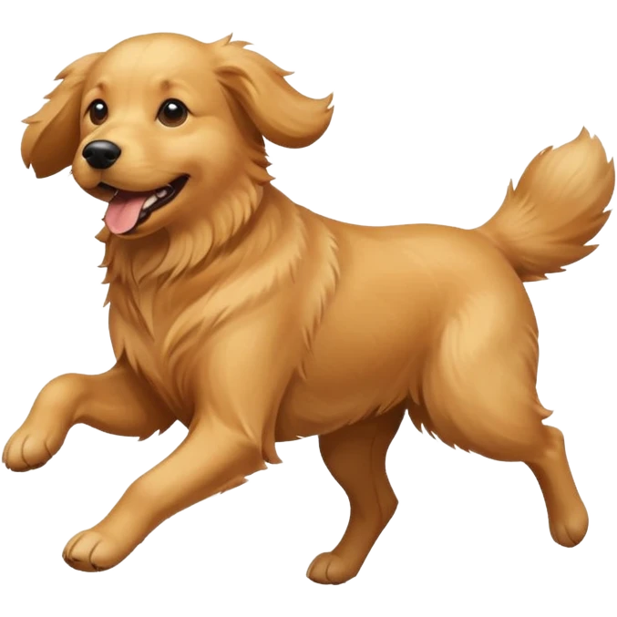 happy dog running after ball emoji