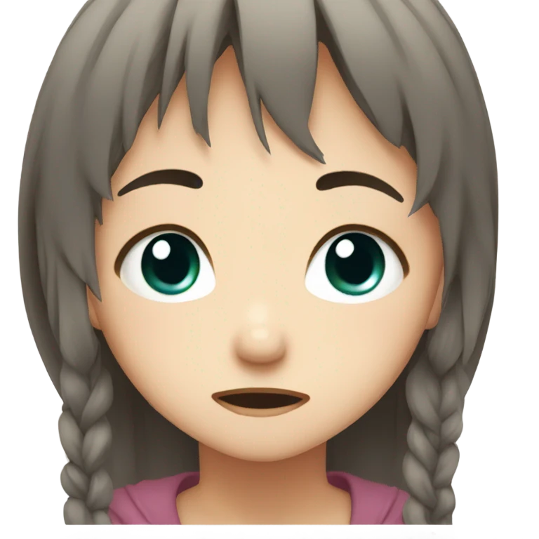 Girl crying anime emoji