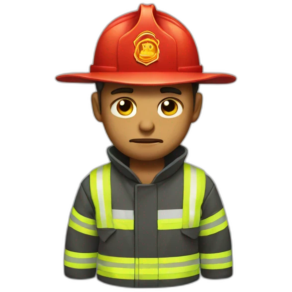 fire man sad emoji