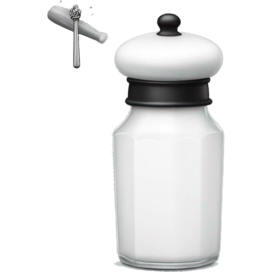 salt shaker with a black and white magic wand emoji