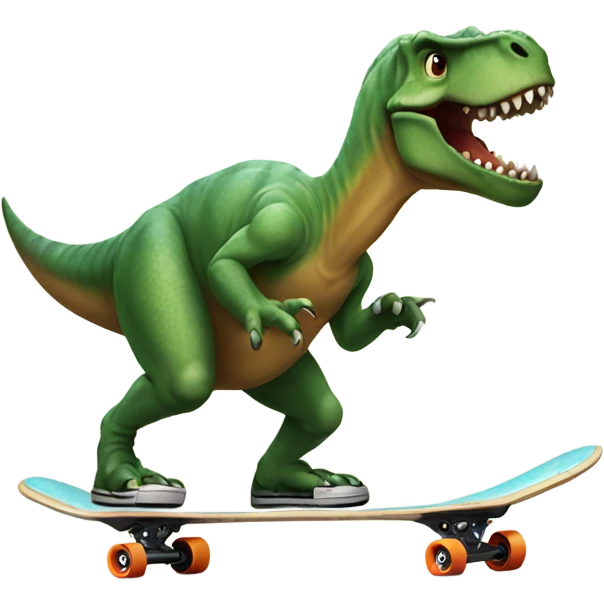 Dinosaur skateboarding  emoji