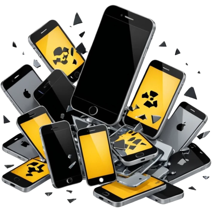 لطفاً استیکر نابودی و پامالی گوشی و چیز های مدرن بساز emoji