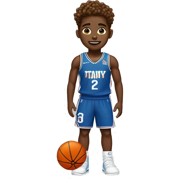 bronny james with basketball outfit emoji