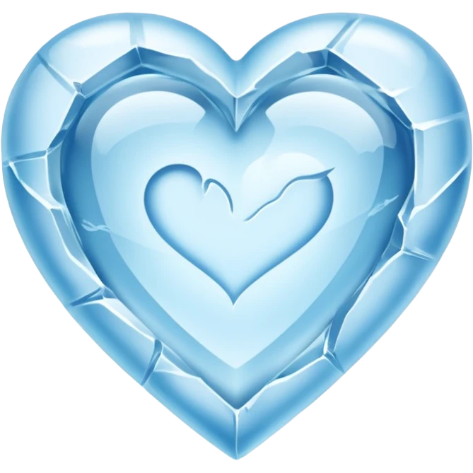 a heart chiseled from a block of ice emoji