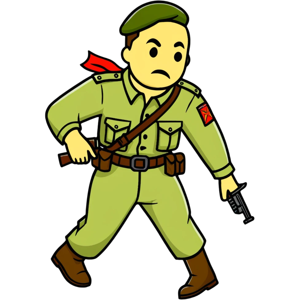 Nikolai Belinski drunk Soviet soldier with combat gear from zombies emoji