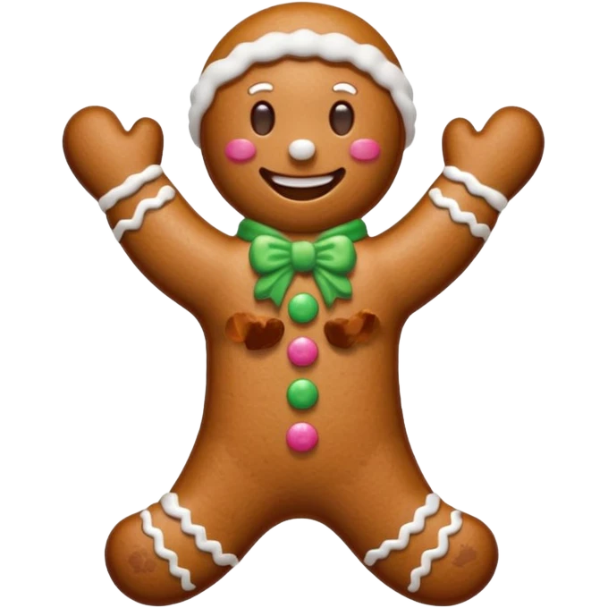christmas gingerbread man emoji