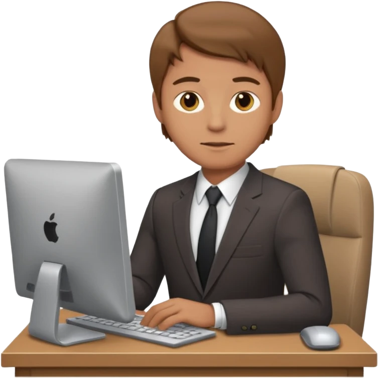 man with lgiht brown hair doing back, round cheeks at work emoji