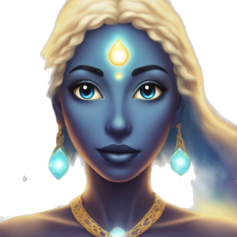 Pleiadian radiant glowing diva woman female third eye emoji