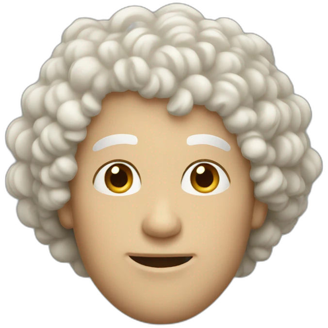 white curly guy emoji