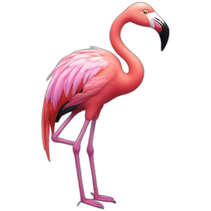 Purple flamingo emoji