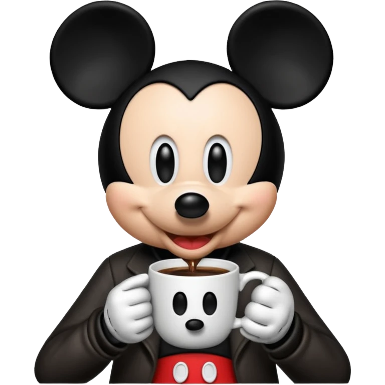 Mickey tomando un café  emoji