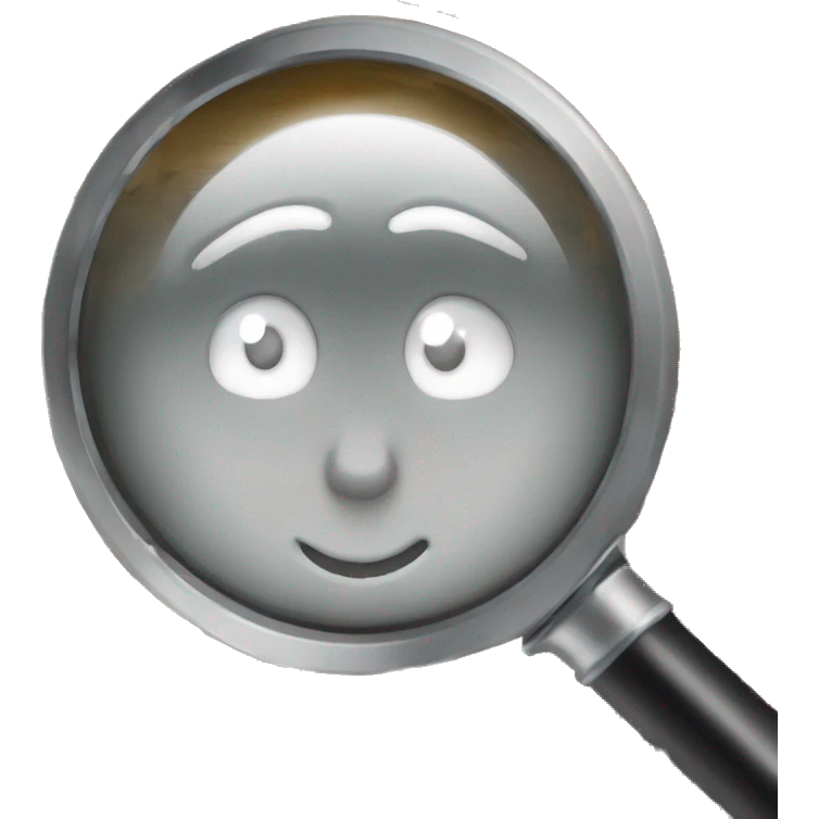 looking under a magnifying glass at the official's palace emoji