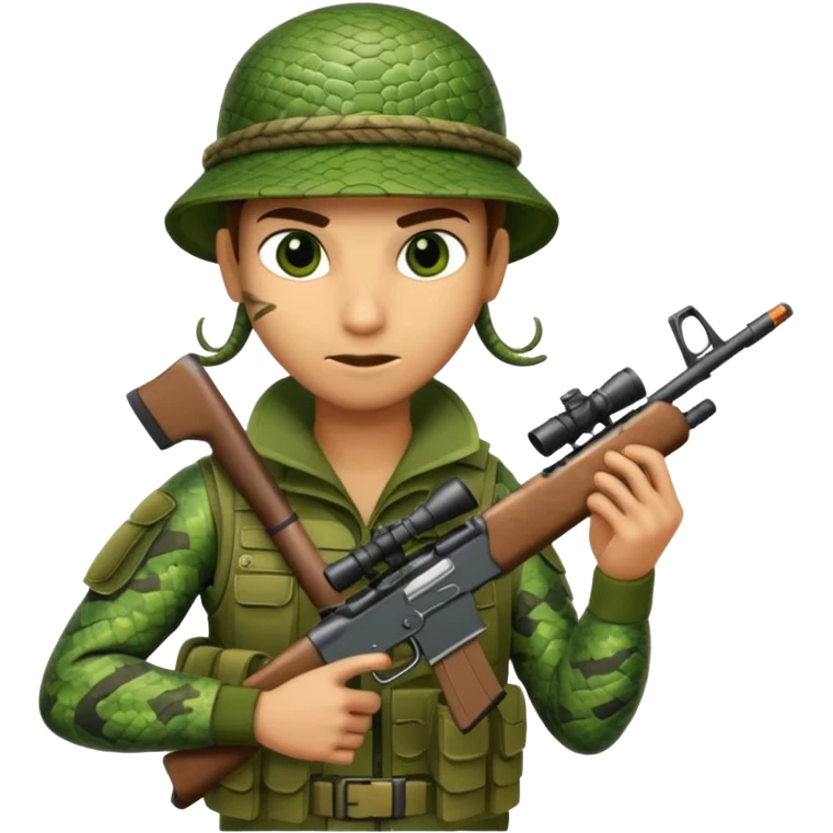 A snake sniper emoji