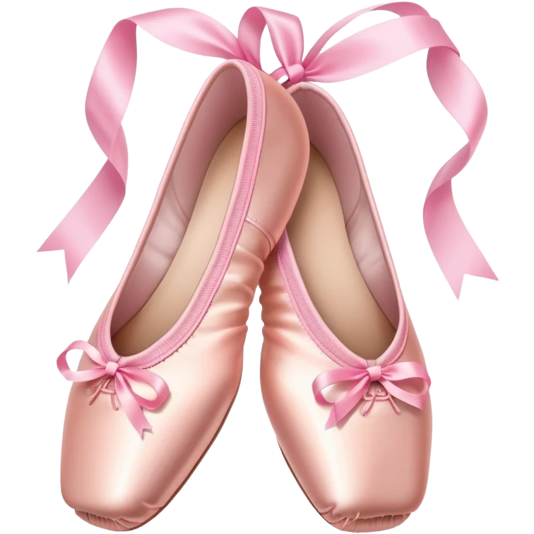 pink ballet pointe shoes with ribbons emoji