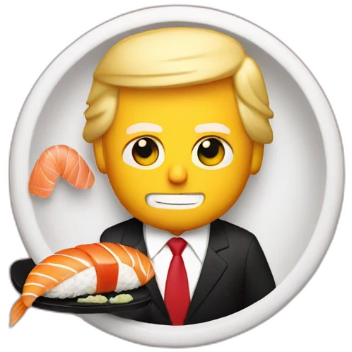Donald Trump with Sushi emoji