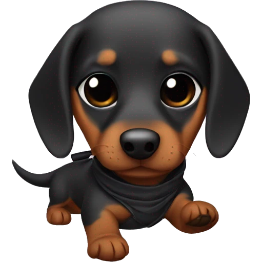 Dachshund ninja emoji