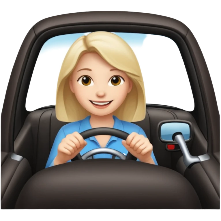 Girl driving car emoji
