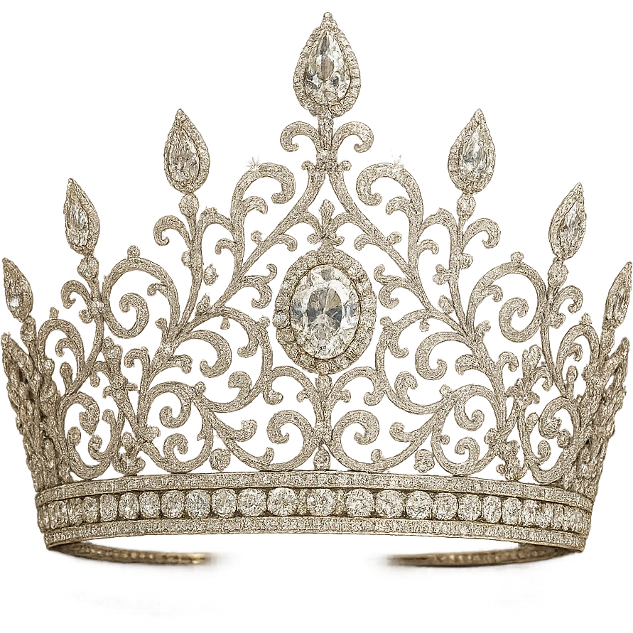 glamorous tiara, sparkling and bold emoji