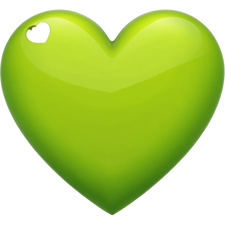 lime green heart with a geometric pattern emoji