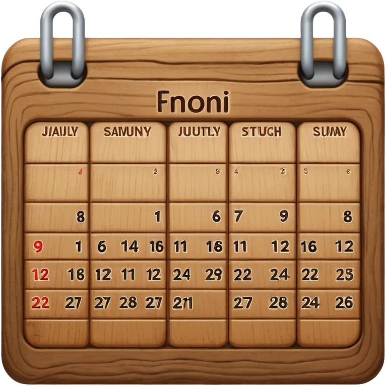 calendar wood emoji