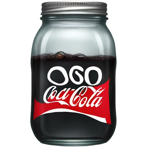 coca cola zero in a mason jar emoji
