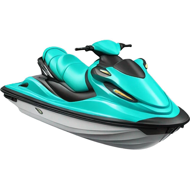  Realistic turquoise jet ski isolated. emoji