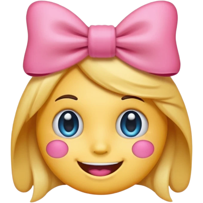 dizzy face emoji with a pink bow emoji