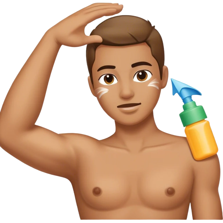 applying deodorant under arms arrow emoji