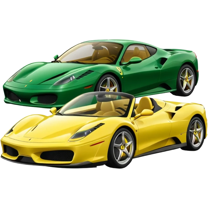green and yellow ferrari emoji