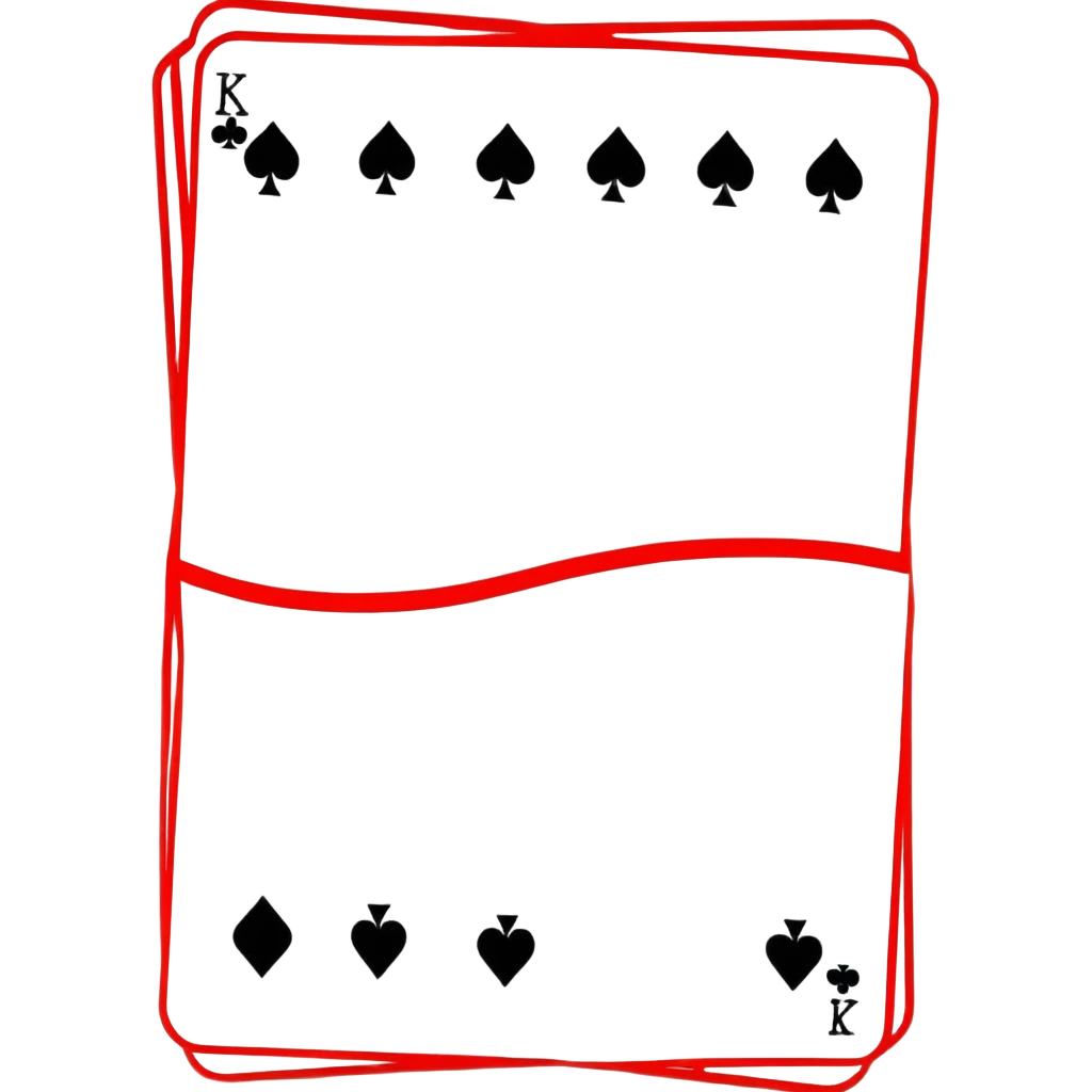 Canasta card game with red and black cards spread out emoji