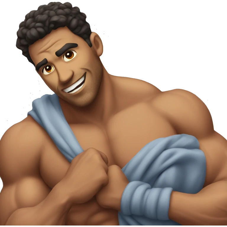 muscular shirtless latino guy meme emoji