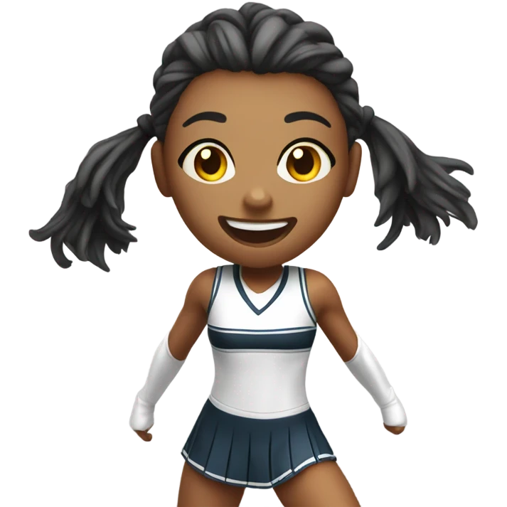 Jumping-white-Cheerleader-pigtails  emoji