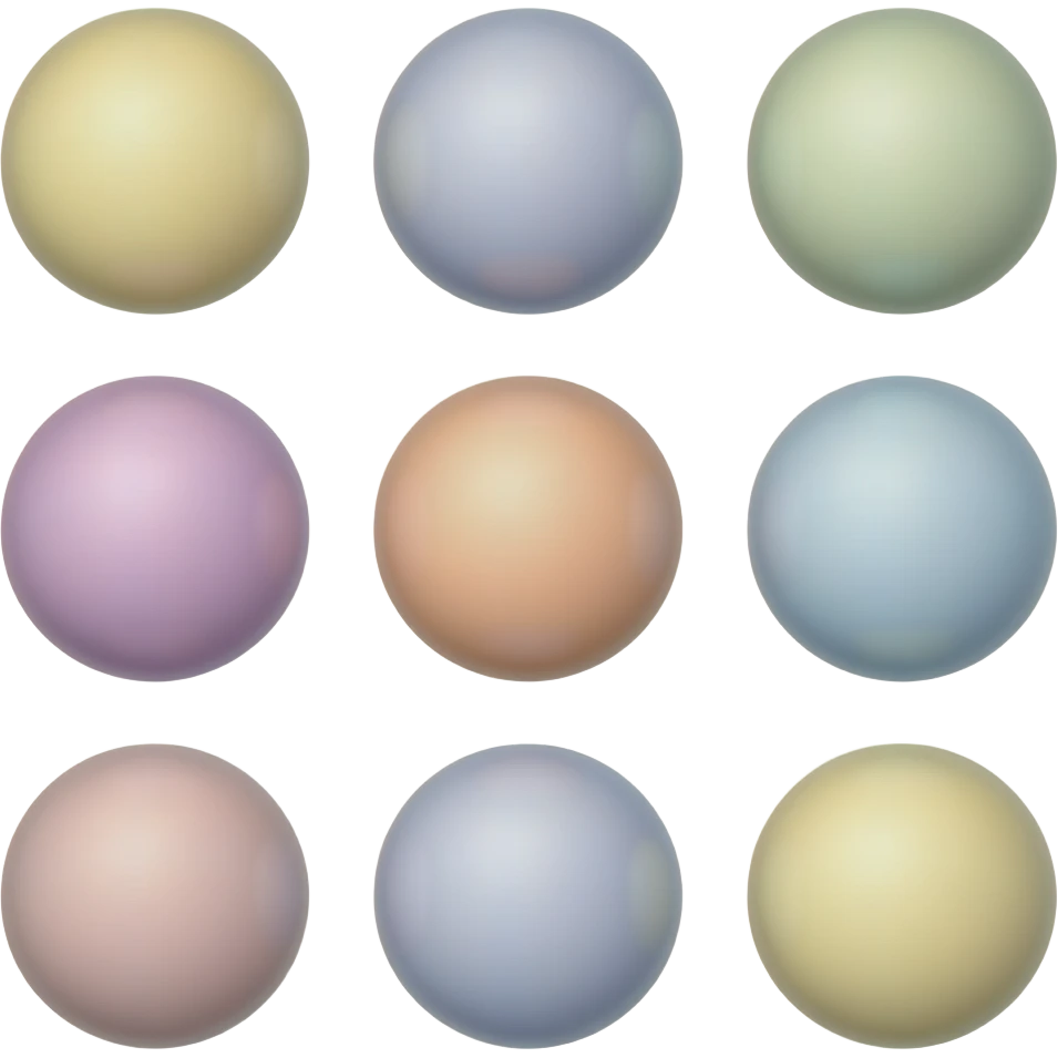 plusieurs bonbons ronds pastel emoji
