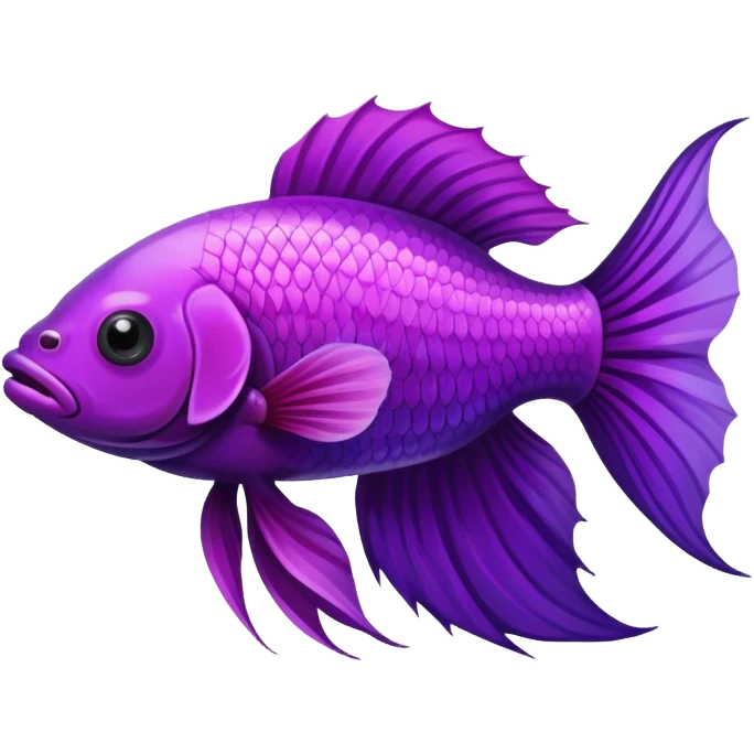 Purple beta fish emoji