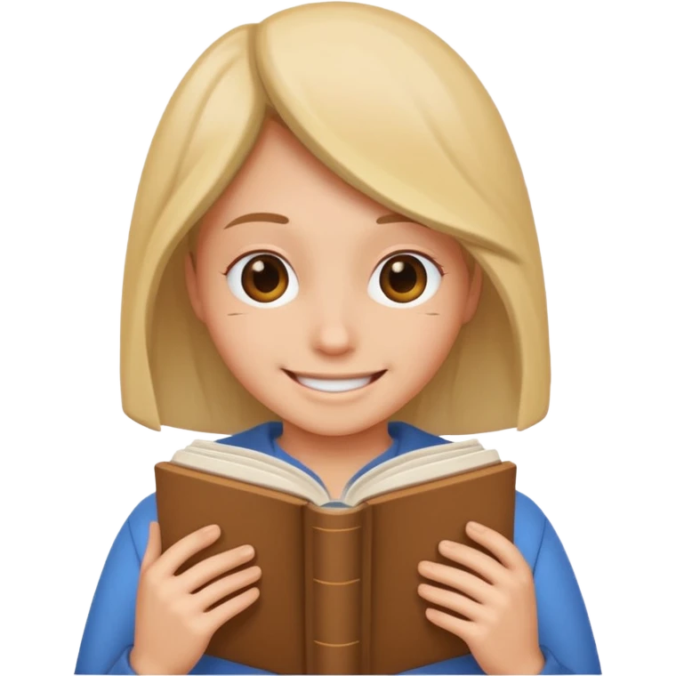 책으로 얼굴 가린듯한 사람 이모티콘 emoji