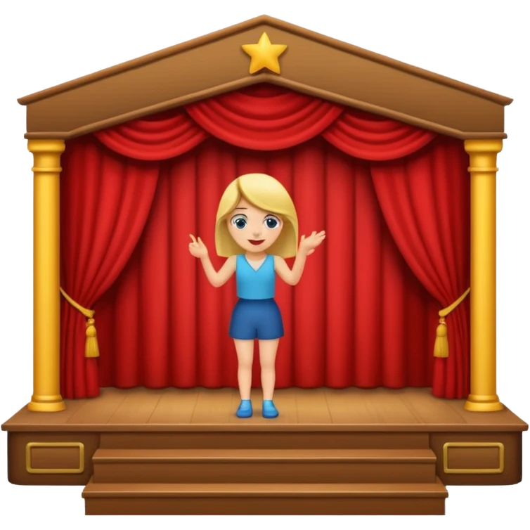woman making a stage emoji
