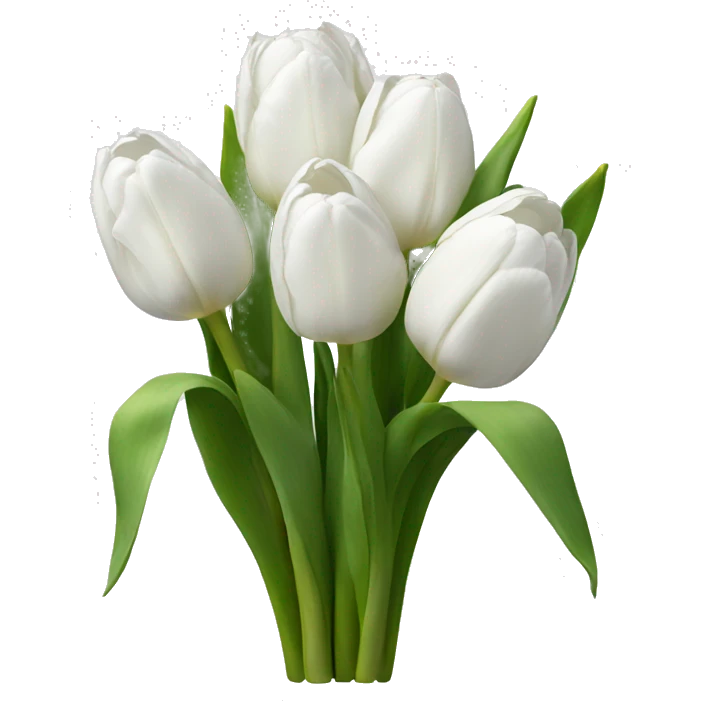 White tulips emoji