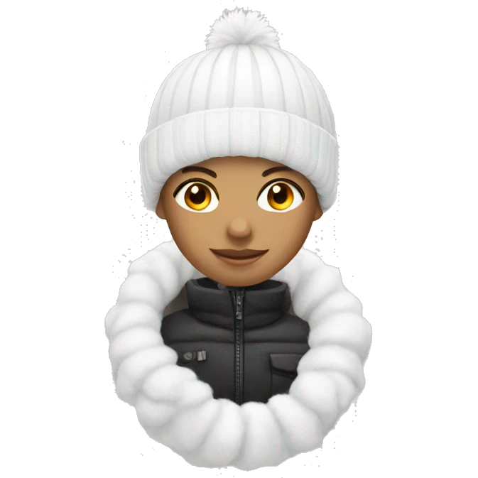 White accessory for winter emoji