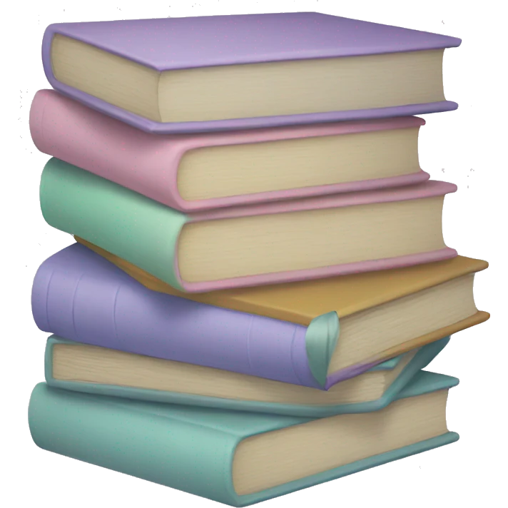 Pastel books emoji