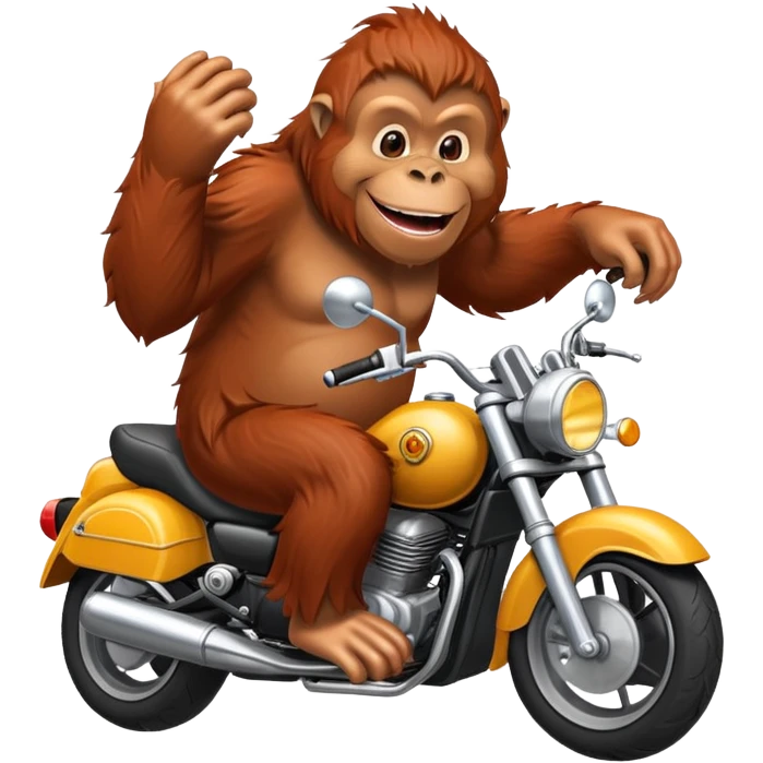 Orangutan on motorcycle  emoji