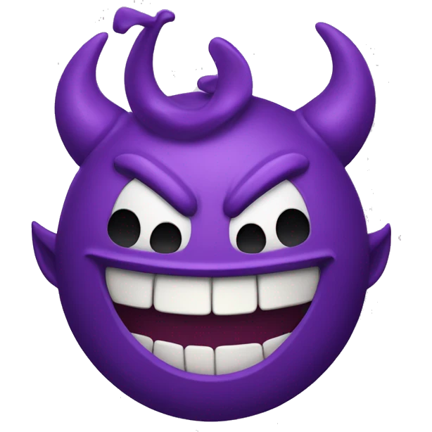 purple smiling devil emoji with a sticking out tong emoji