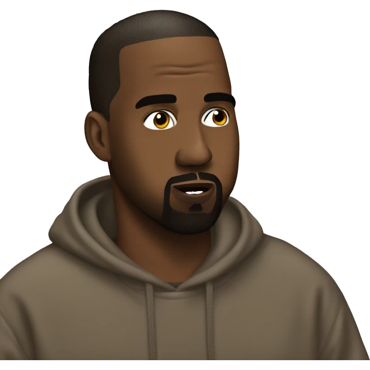 kanye west being silly emoji