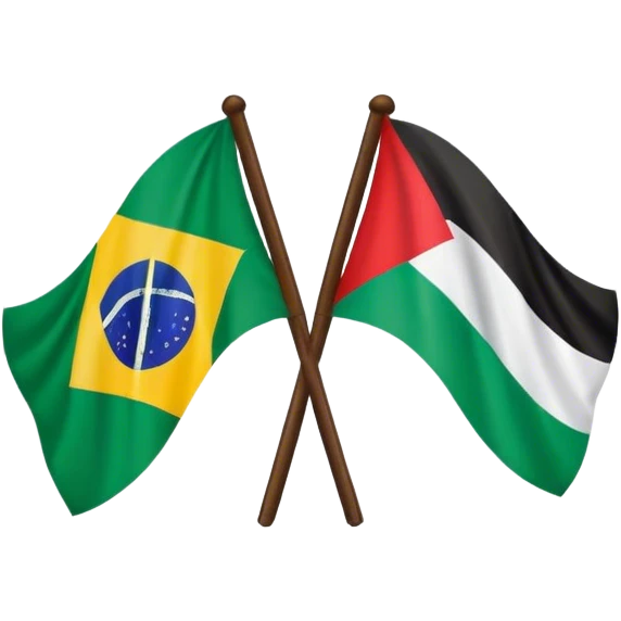 Brazil Palestine emoji