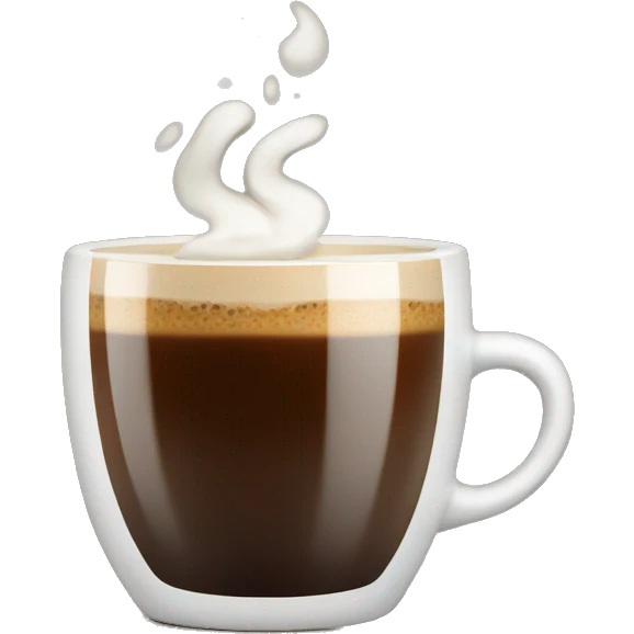 “Strong coffee in a simple glasse cup.” emoji