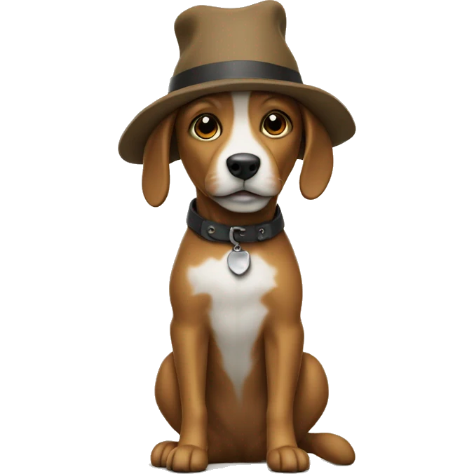 Dog in a hat in boots emoji