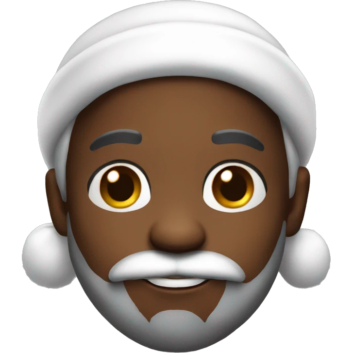 Cute black Santa emoji