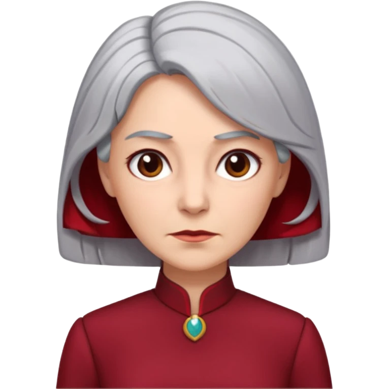 i need an image of a older woman named bonny who is a bind fund manager. where dark red professional dress with grey hair emoji