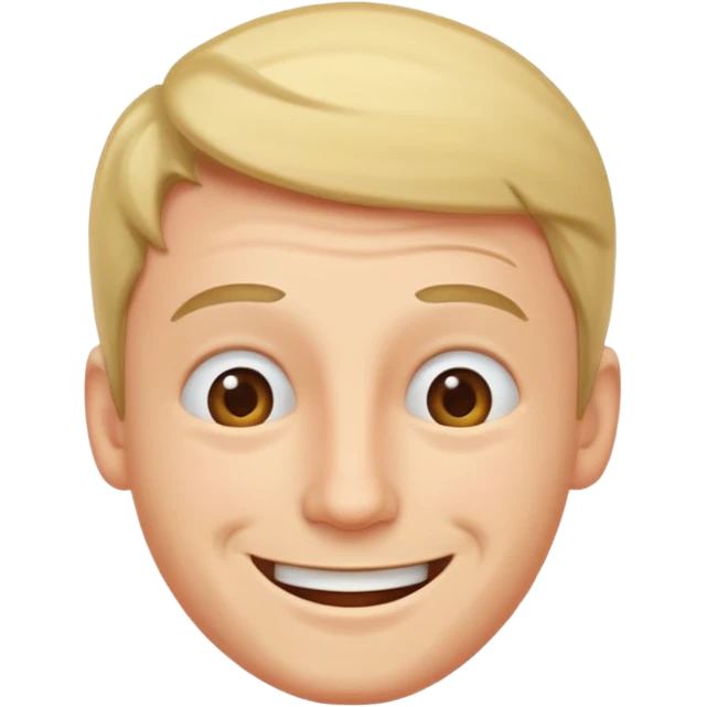 یک ایموجی مرد که با لبخند سرش را بالا و پایین می برد  emoji