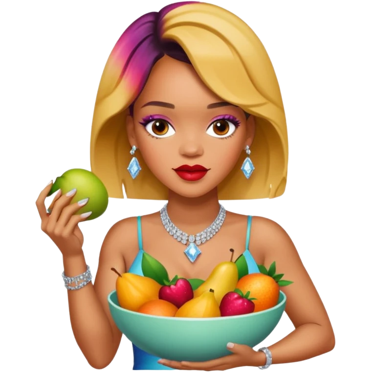 rihanna diamond aber statt mit diamond mit einer brine der frucht emoji