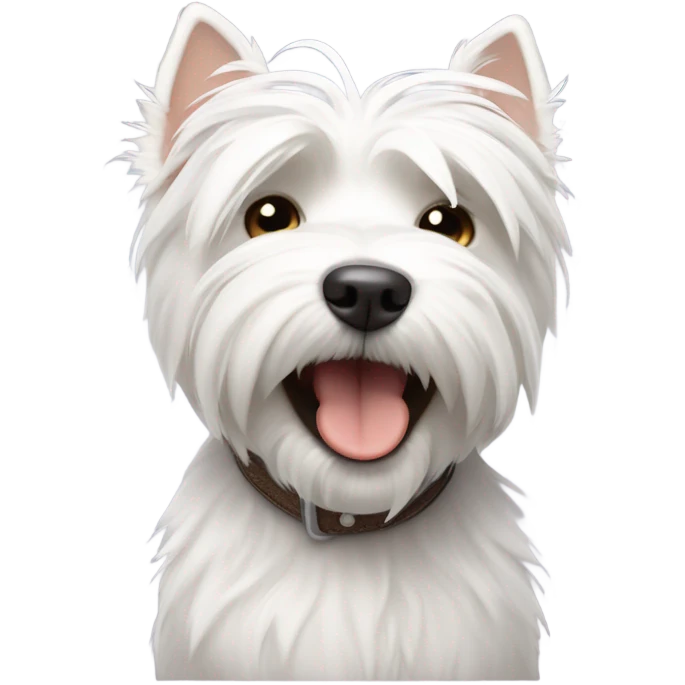 Tired westie  emoji